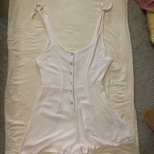 White Button Up Romper